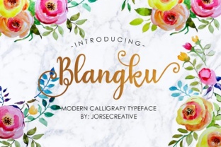Blangku: A Fluid Script Font for Modern Craft Creations
