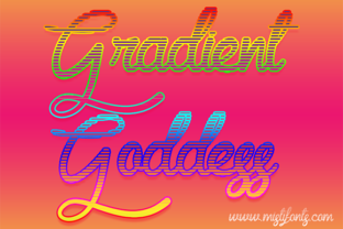 Gradient Goddess: A Funky Script Font for Digital Design