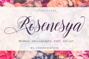 Rosenesya: A Playful Script Font for Elegant Editorial Design